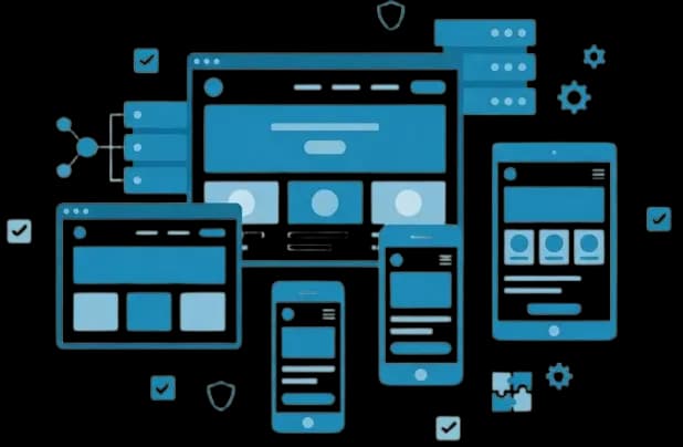 Web development process illustration