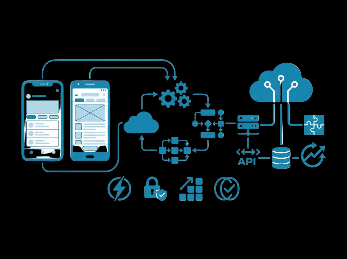 Mobile app development illustration