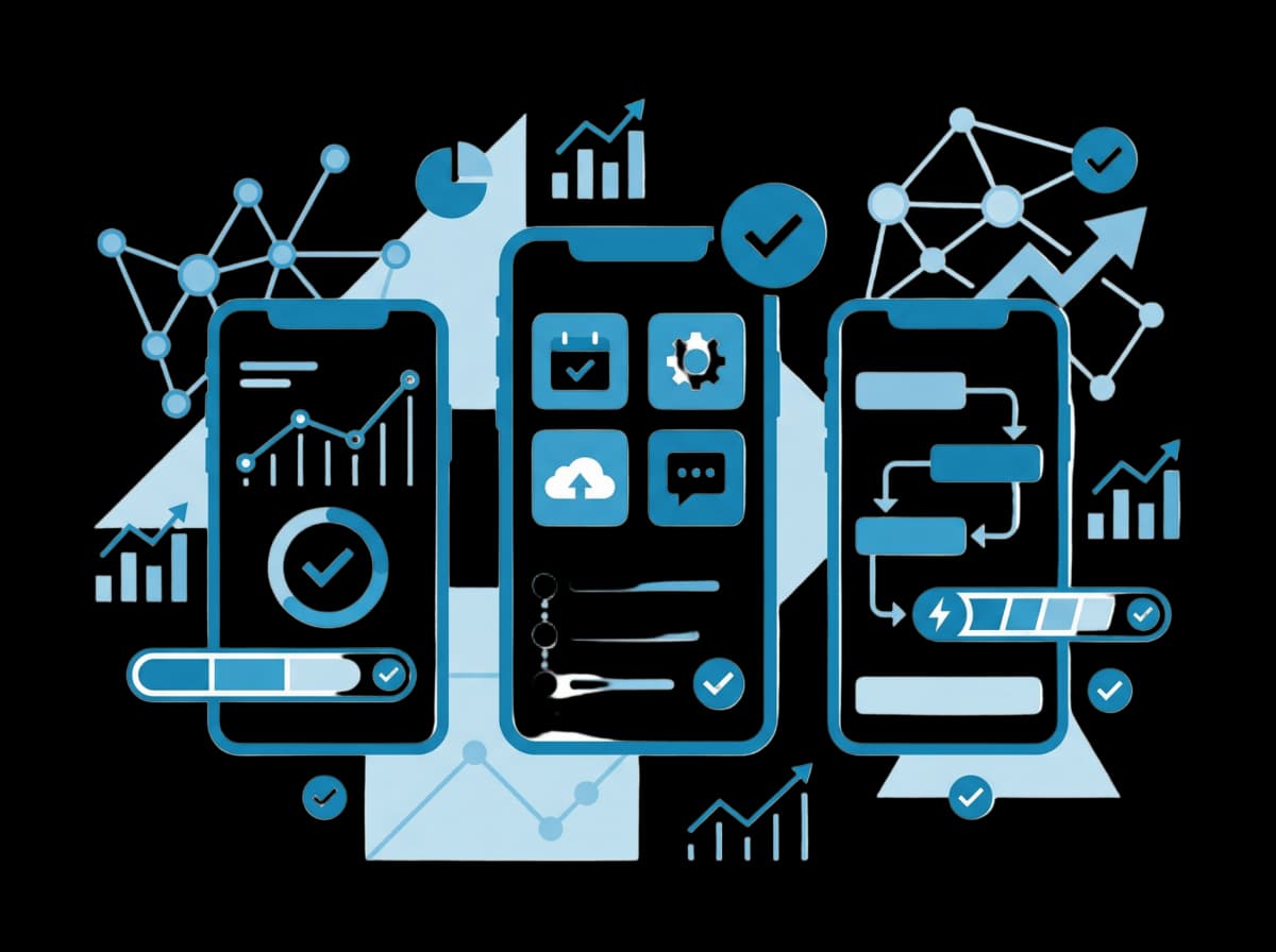 Mobile app user experience illustration