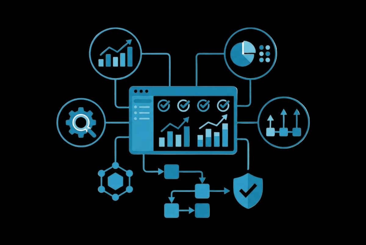 Business workflow automation illustration
