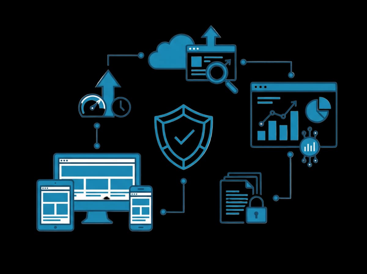 Web analytics and performance illustration
